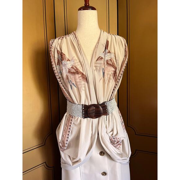 Vintage wood and beads belt - Picture 3 of 6